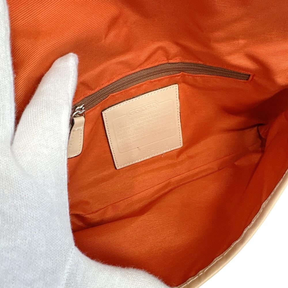 Coach 6348 Accessory Pouch One Shoulder Bag Signature Canvas Handbag Brown Canvas Used