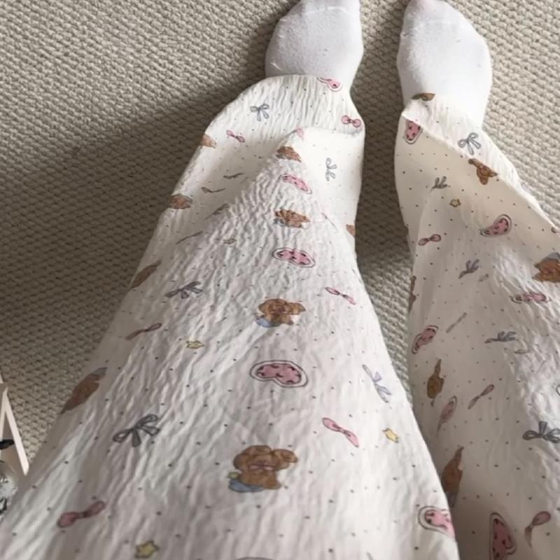 Women's Cloud Cotton Lapel Pajama Pants: Lightweight, Loose-Fit for Home or Outdoor Wear