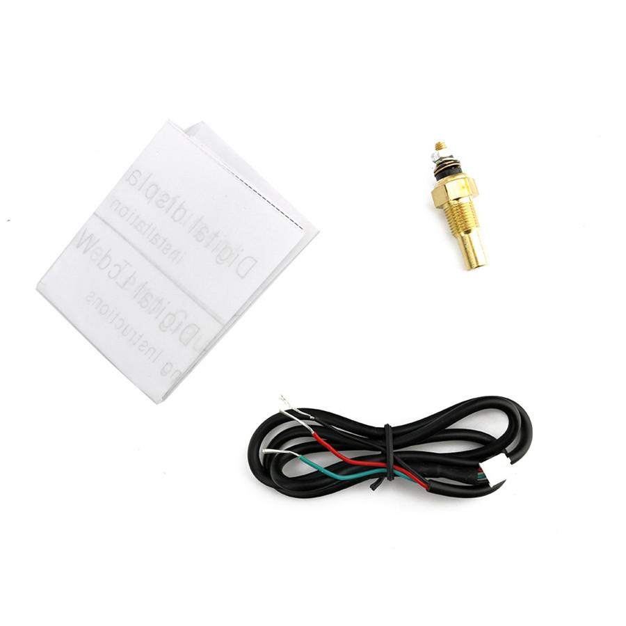 Universal 2'' 52mm Car Water Temp Temperature Gauge Digital 7-Colors LED Display