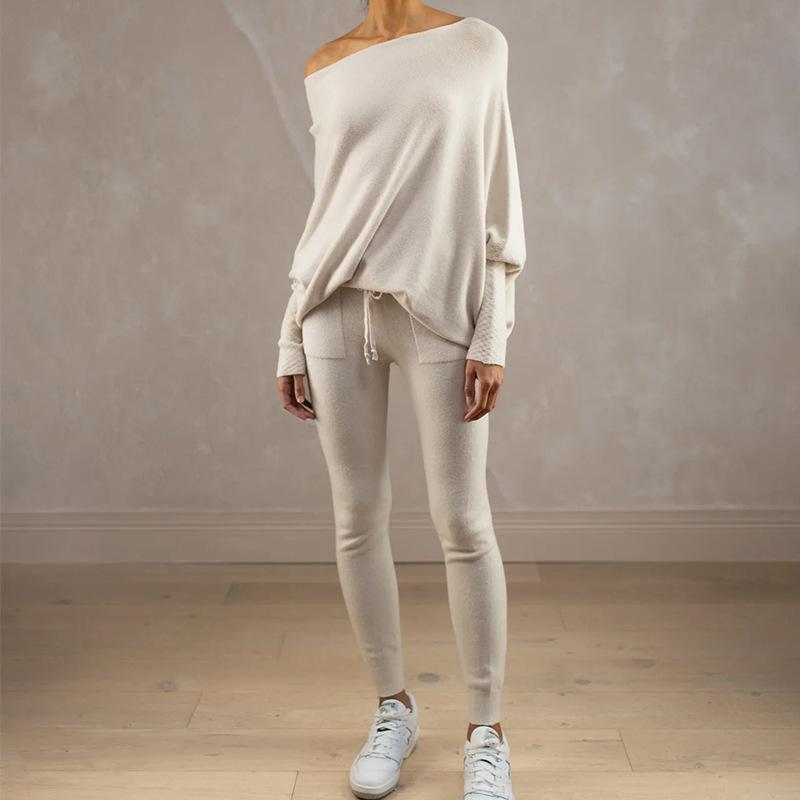 2023 Autumn/Winter Solid Color Round Neck Long Sleeve Comfortable Knitted Ruched Pullover