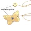 2PCS Magnetic Curtain Tiebacks, Butterfly Shape Metal Curtain Ties, Anti-Oxidation Easy Disassembly Curtain Holdback for Home Decor