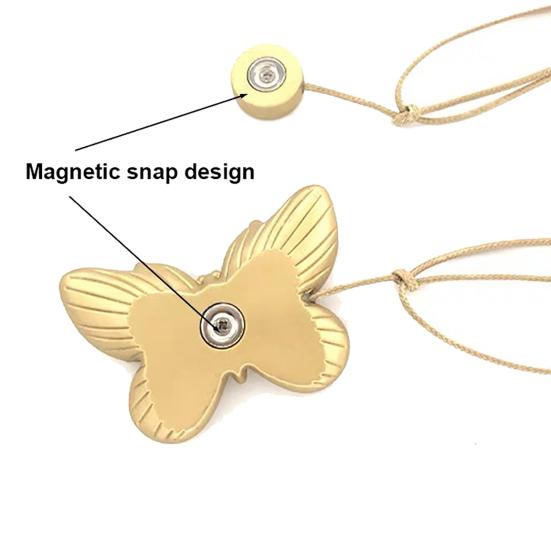 2PCS Magnetic Curtain Tiebacks, Butterfly Shape Metal Curtain Ties, Anti-Oxidation Easy Disassembly Curtain Holdback for Home Decor