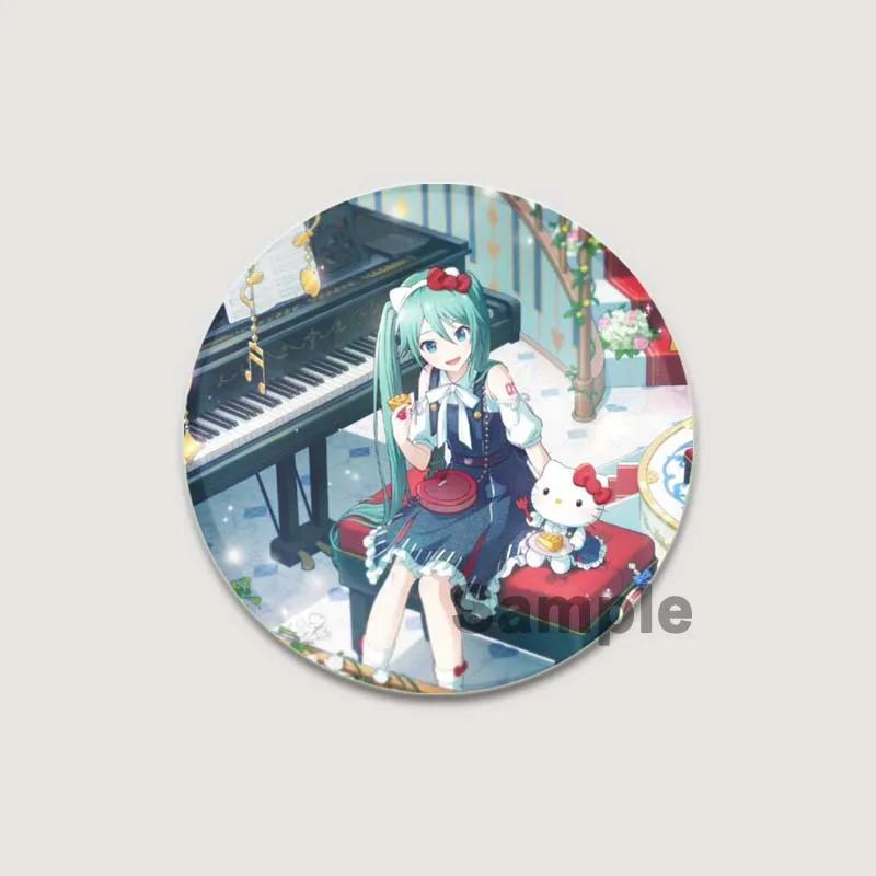 32/44/58mm Project SEKAI Blaszany Pin Okrągły Kreskówkowy Wpinany Broszki na Plecak Ubrania Akcesoria Odznaka Kolekcjonerska Anime Dekoracja Słodki