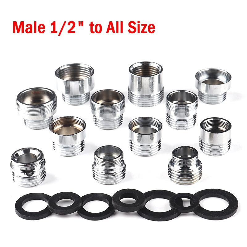 Edelstahl M22 auf 1/2" Gewindeanschluss Haushalt Badezimmer Duschschlauchanschluss Küchenarmatur Gelenke Wasserhahn Adapter