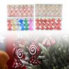 Christmas candy ball ornaments 6PCS plastic with glitter finish for decorative hanging on trees at holiday parties