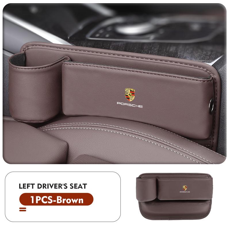 Para Asiento de Coche Porsche Ranura Hueco Costura Ranura Caja de Almacenamiento Con Portavasos Carrera-GT 918-Spyder Boxster Cayenne Panamera Macan