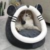 New Cat Nest Autumn and Winter Pet Products  Semi-enclosed Cat Nest Gray Squirrel Cat Villa  Big Ear Kennel  Dog Bed