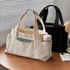 Ladies' Multi Pocket Handbag with Canvas Strap and Handle Bag, Large Capacity Wallet, Reusable Handbag