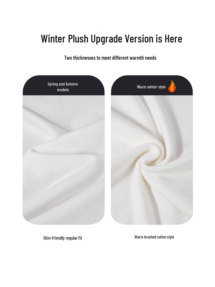 Women's Slim Fit White V-Neck Long Sleeve Base Layer Top with Velvet, Perfect for Autumn and Winter