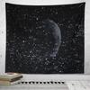 Black White Sun Moon Face Star Tapestry, Tarot Astrology Wall Hanging for Bedroom Living Room Dorm Decor