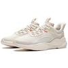 Li Ning Flow Cloud Fabric Synthetic Leather Shock Absorption Non-Slip Wear-Resistant Low-Top Casual Shoes Women Casual Shoes Pearl-White AGLS060-1