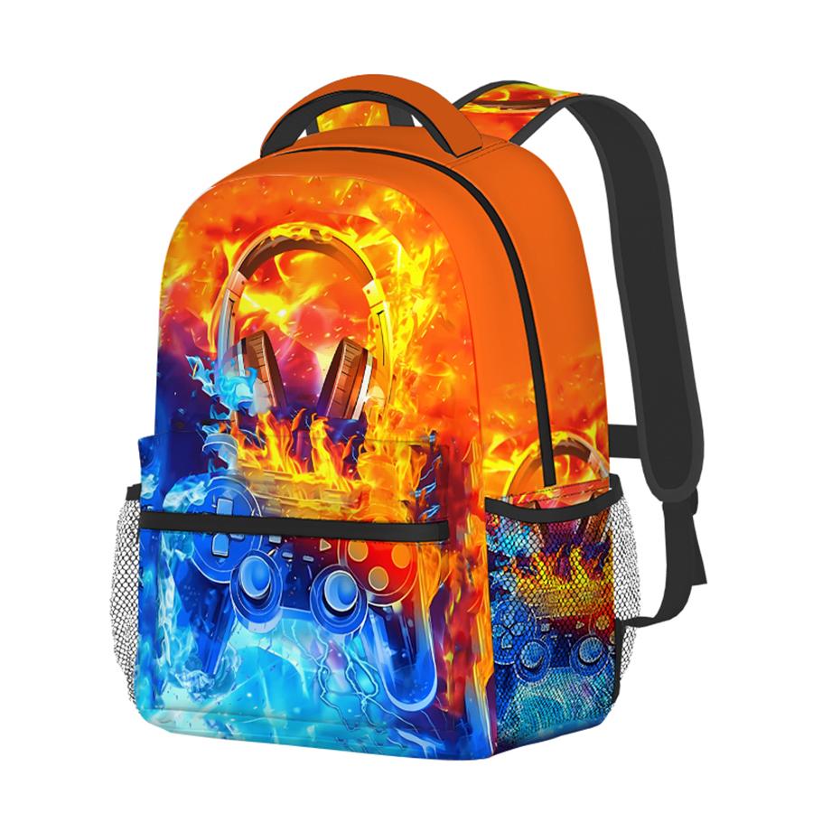 Headphone Game Controller Design Backpacks For Boy And Girls Best Gifts 2D Flat Cartoon School Bag For Children