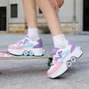 Kinder Rollschuh-Sneaker mit Doppelrollen für Jungen / Mädchen Verformbare Schuhe Rollschuhschuhe