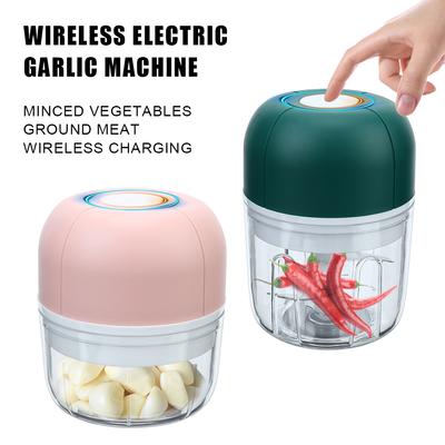 Mini Electric Garlic Chopper USB Charging Baby Complementary Food Mixer Chili Vegetable Crusher 100/250mL Kitchen Tools Ginger Masher Machine