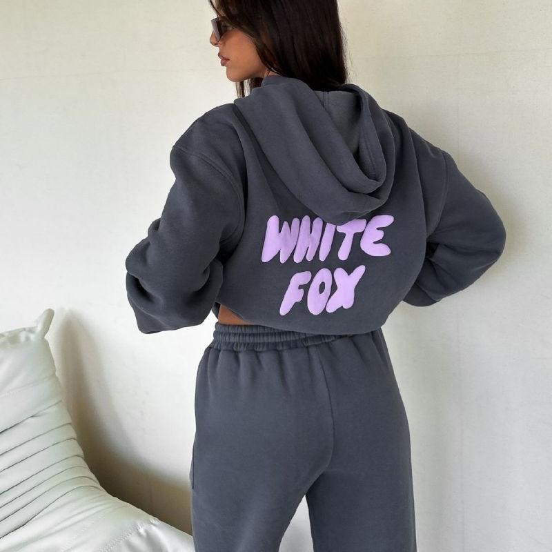 Women's Spring, Autumn and Winter Hoodie Set Fashionable Sports Long-Sleeved Pullover Hooded Sweatshirt Two-Piece Set