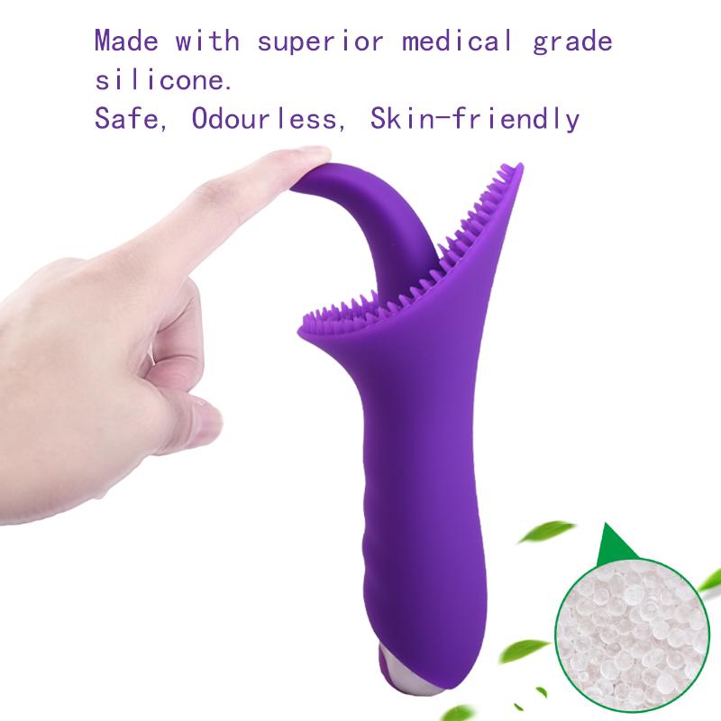 Tongue Vibrator Licking G Spot Clitoral Stimulator 10 Modes Vaginal Massage Sex Toy For Adult Women Orgasm Masturbator