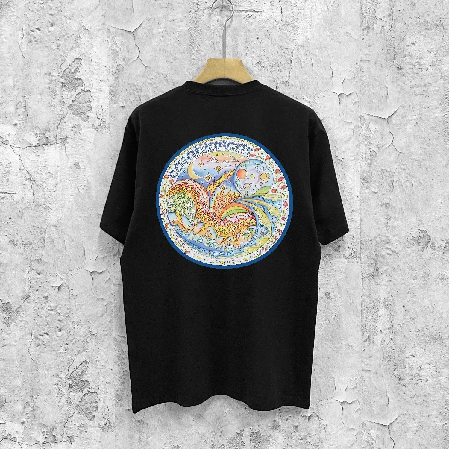 Luxury Inspired Unisex 100 Cotton TShirt with Psychedelic Art Graphic Premium Heavyweight Material Elegant M