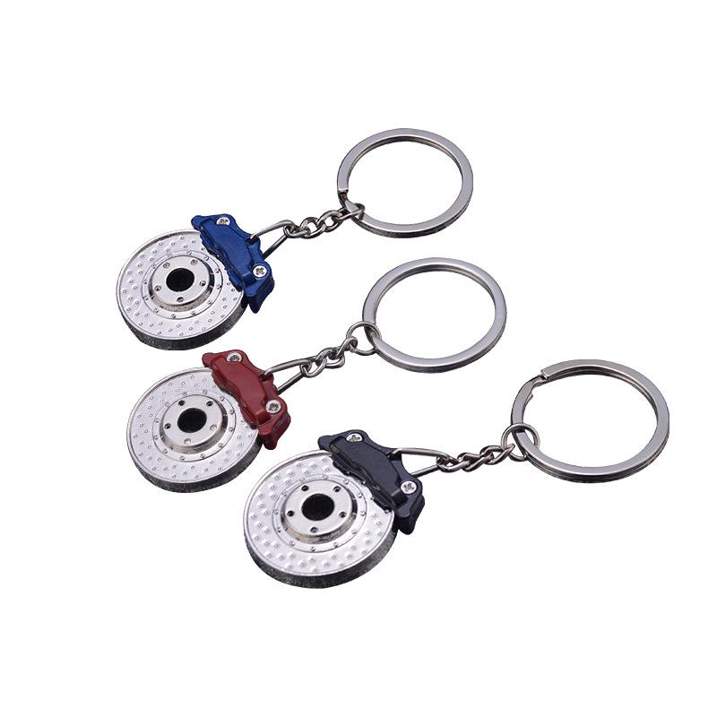 Customizable Car Brake Pad Metal Keychain with Disc Pendant and Personalized Logo