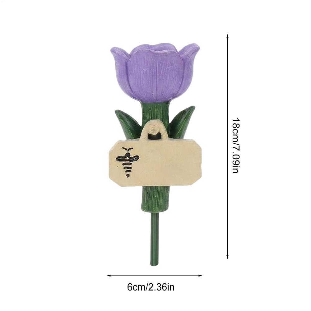 Flower Shape Bee Watering Station Colorful Resin Butterfly Drinking Bowl Pollinator Feeder for Garden Patio Yard Bee Saver
