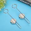2Pcs Picture Hanging Clips Metal Double-Sided Adhesive Wall Stickers Message Clip(Silver )