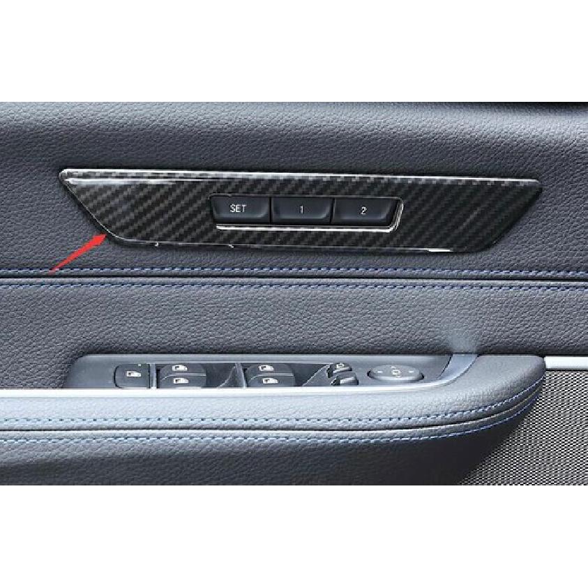 Cover Trim Seat Memory Switch Button 2018- For BMW 5 Series G30 Carbon Fiber