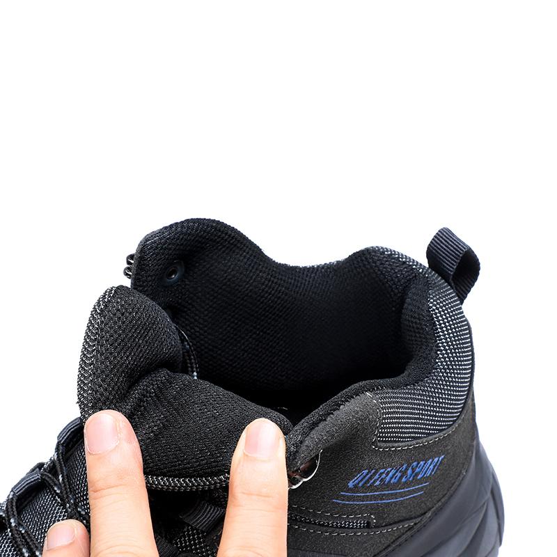 Fashion High Quality Leather Hiking Shoes Durable Outdoor Sport Men Trekking Leather Shoes Lace-Up Climbing Hunting Sneakers