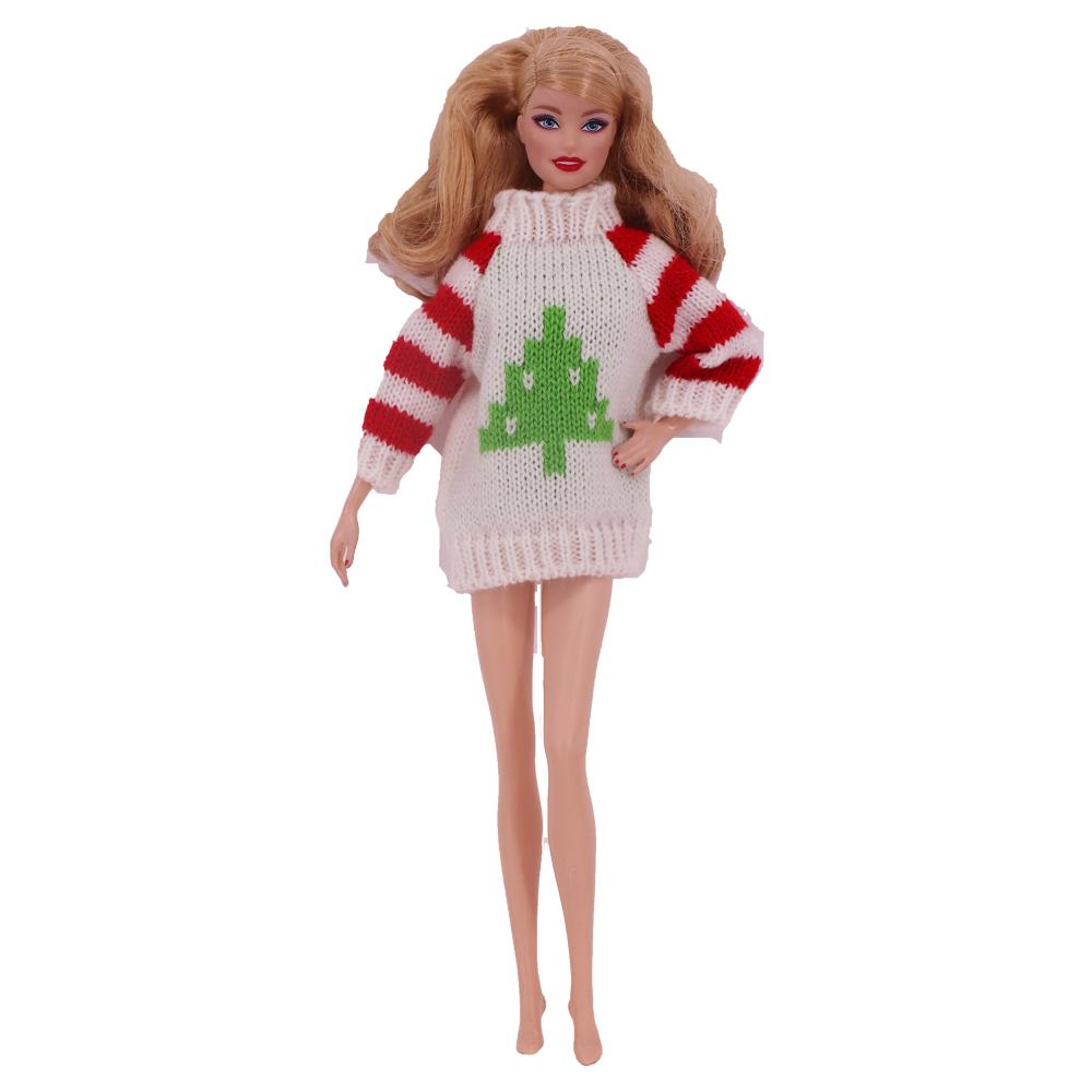 Svetr s kapucí Zimní top Ručně pletené Oblečení pro panenky Pro miminka Doplňky, 30cm BJD 11.5palcové panenky Blythes Vánoční dárky