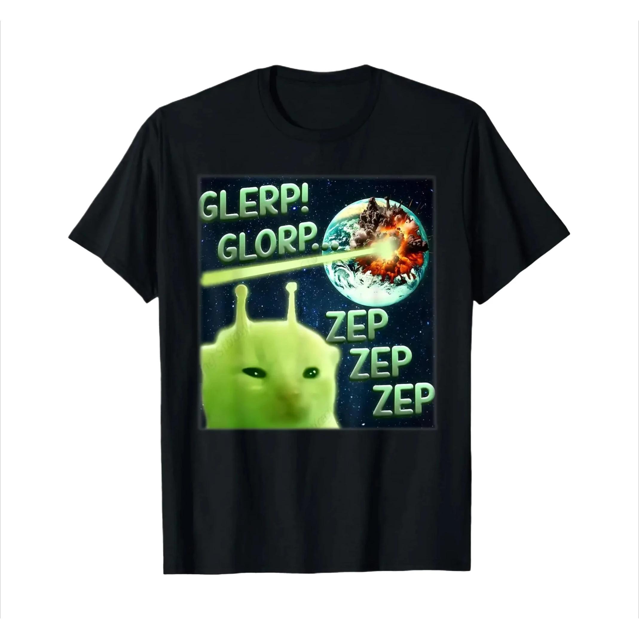 

2025 Funny Alien Cat T-shirt Fashionable Short-sleeved Casual Soft Sports Fun Kawaii Clothes Women Clothing Aesthetic Vintage 4XL