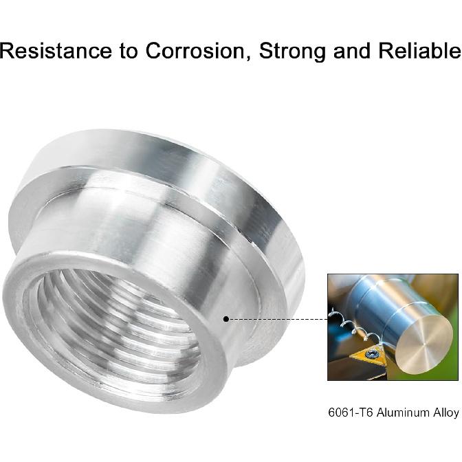 EVIL ENERGY 1/2" NPT Female Weld on Bung Fitting Aluminum 2PCS