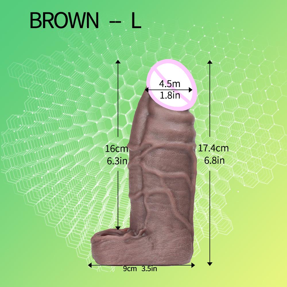 Huge Penis Enlargemen Extender Condoms Realistic Penis Extension Sleeve Reusable Condom Cock Ring Sex Toys For Men Penis Sleeve