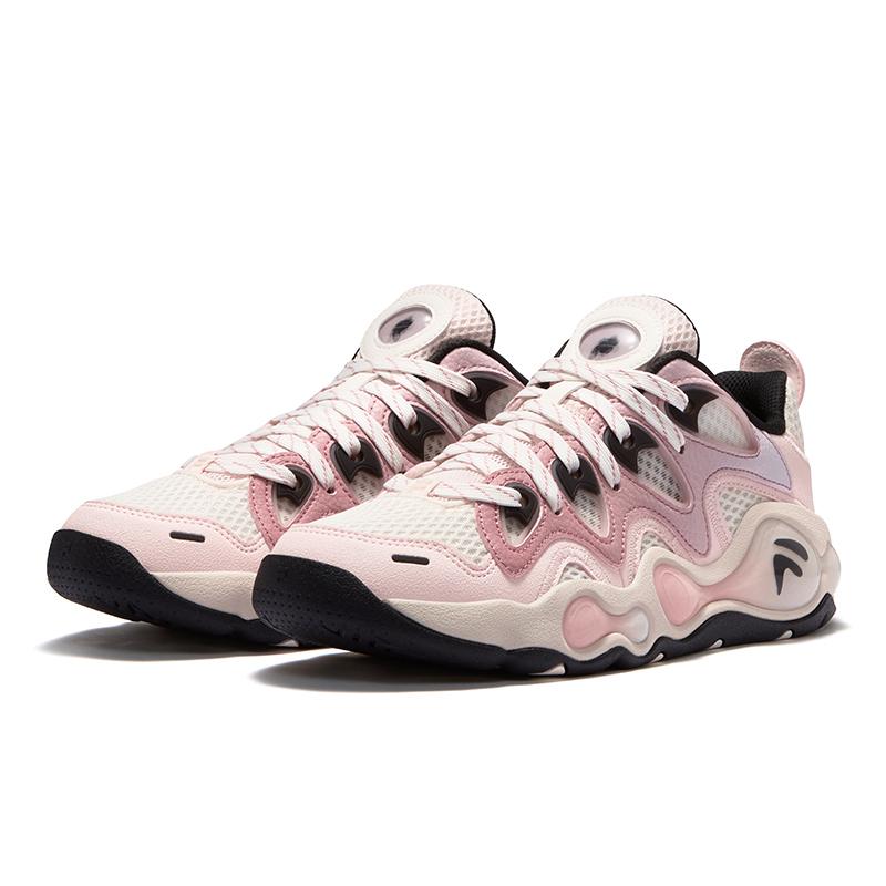 Fila Fusion Vertical Ripped Shoes Fashion Low Top Retro Basketball Shoes Women sneaker Angel-Wing-Pink T12W523210FGA