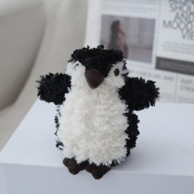 13cm Penguin Cute Plush Keychain With Grey Bead Chain Adorable And Soft For Gifts