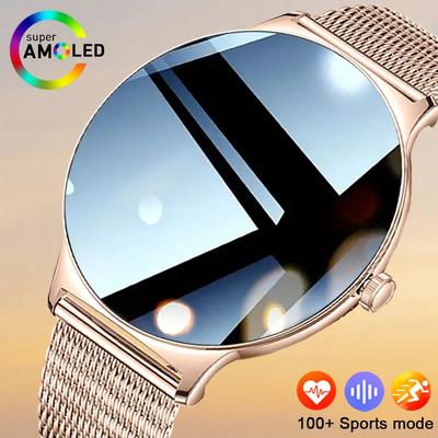 SACOSDING Ultracienki Modny Damski Smartwatch 1,43 calowy Ekran AMOLED HD Bransoletka Sportowa Zegar Zawsze Pokazujący Czas Połączenia Bluetooth Smartwatch