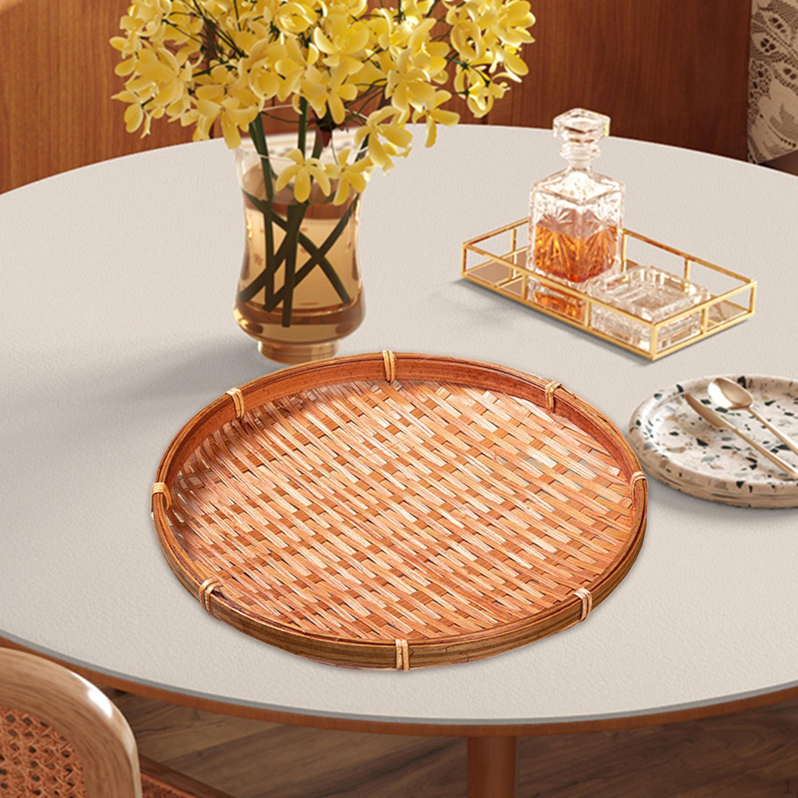 

Корзина с фруктами, сервировочный поднос, тарелка для хлеба, органайзер для закусок, тканое хранилище для жизни 22cm