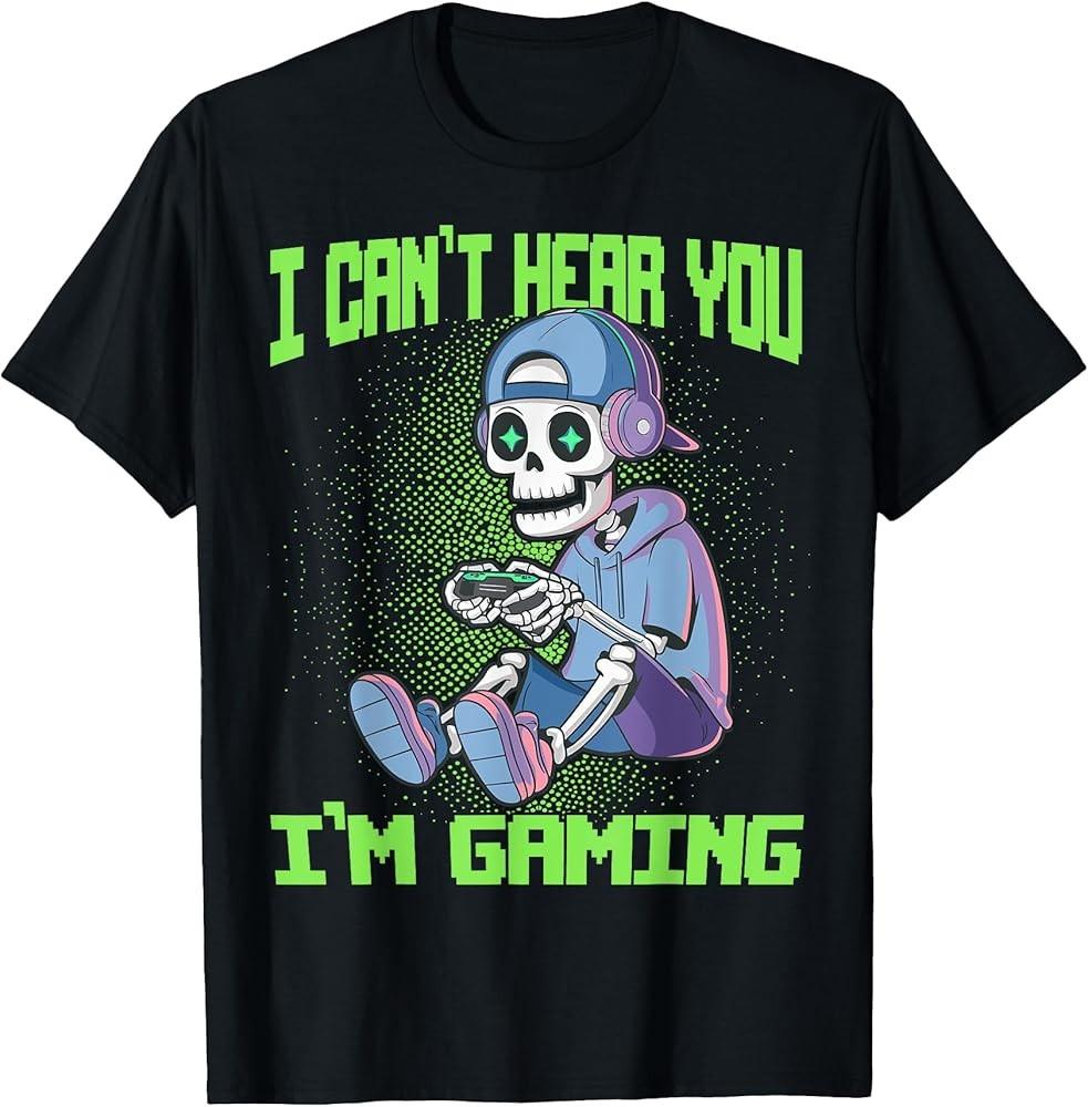 

T1 Gamer Skeleton Gaming Video Games T-Shirt S разноцветный