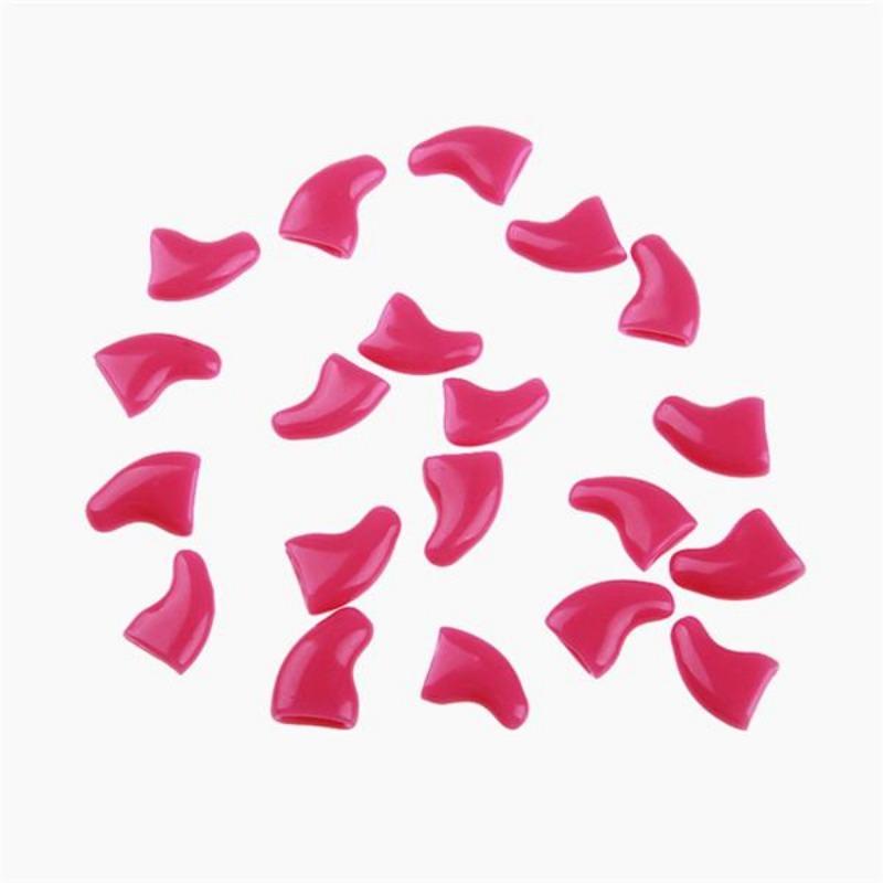 20Pcs Silicone Soft Cat Fingernail Cover Cat Paw Claw Pet Nail Protector Cat Fingernail Cover Glue