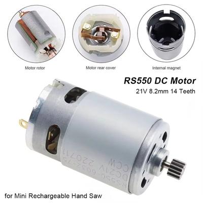 550 Electric Motor 21V 14T Gear Motor Replacement for Cordless Chainsaw Lithium Battery Handheld Saw Power Tool Motor