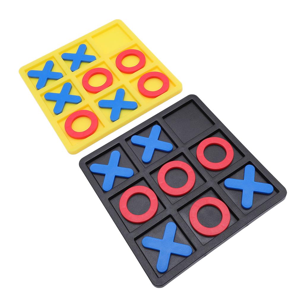 2Set XO Board Game Plastic Classic XO Chess Board Game Indoor Party Game with X and O Pieces for