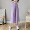 Double Layer Chiffon Wide Leg Pants for Women's Spring and Autumn High Waisted Draped Straight Leg Pants Loose Casual Pants