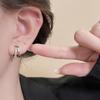 Daily Commuting Diamond-encrusted Earrings, Ear Buckles, Women's Niche Design Earrings, New Popular Double-layer Circle Earrings.
