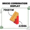 57Pcs/Lot70681W 73682W 2Dots Straight Tile Construction Bricks Moc Palace Accessories Works With featuring Brick Kids Playthings Gift Idea