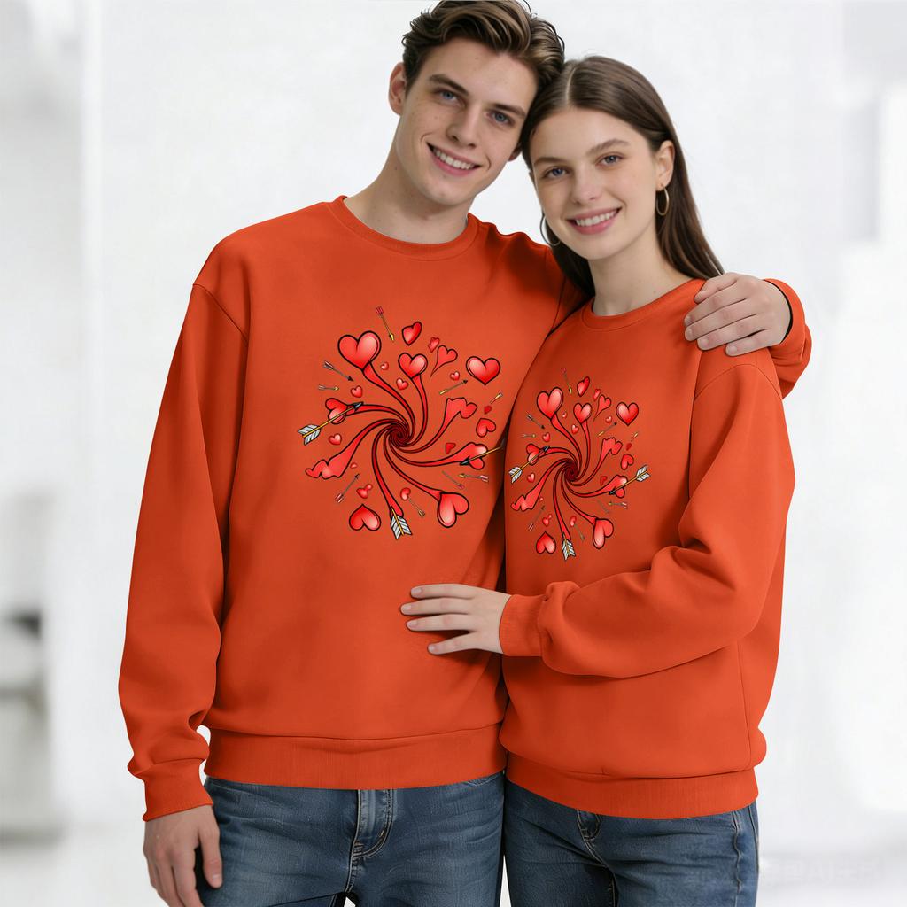 Men's Round Neck Long Sleeve Top, Unisex, Couple Casual Sports Top