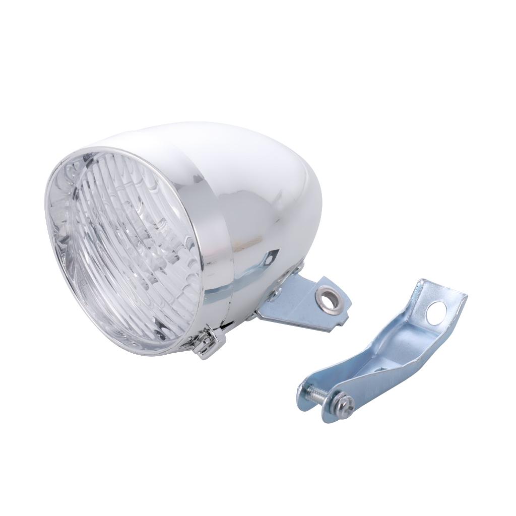 Vintage Bike Headlight Retro 3 LED Front Bicycle Flashlight Classic Lamp for Urban Cycling Safety