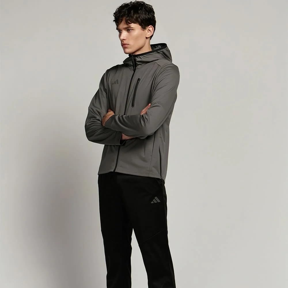 Adidas Hydro Sauna Suit Top and Bottom Set Jacket and Pants for and Workouts 4.0 (ADISS24M) - Running, Jogging, (Charcoal Gray, X-Large)