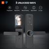 Chytrý zámek s 120° širokoúhlou kamerou a chytrým zvonkem Hliníková slitina Bezkontaktní klika zámku Biometrický pro 35-60mm   Domov