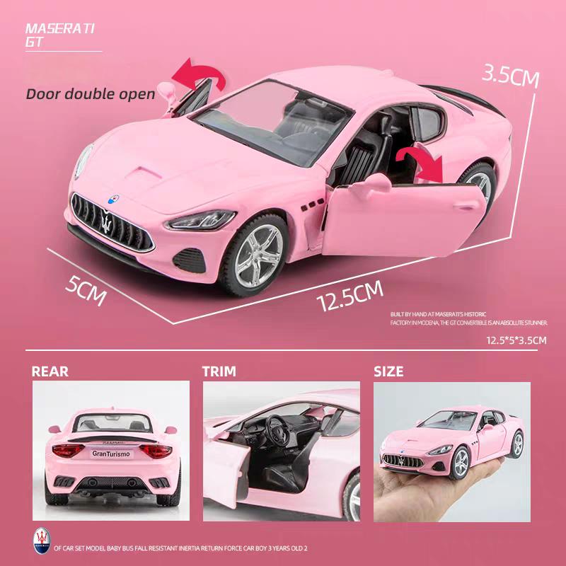 Maserati GranTurismo MC Coupe Simulation Diecast & Toy Vehicle Pull Back & Doors Open RMZ City 1:36 Alloy Car Model Gifts For Children