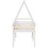 Vidaxl High Bed with Roof, White, 90X200 Cm, Solid Pine Wood