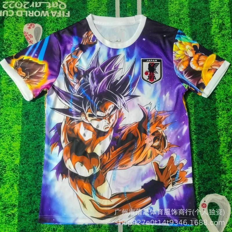 Japan National Team Soccer Jersey Anime Digital Collab Edition Mens Breathable Quick-Dry Short Sleeve Football Shirt