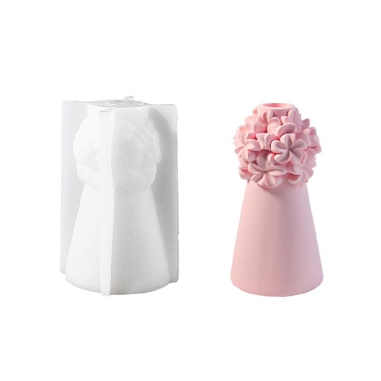 Multifuntional Silicone Handmade Molds Flower Shape Hand-making Candle Holder Molds Candle Stand Mold Silicone Texture 1