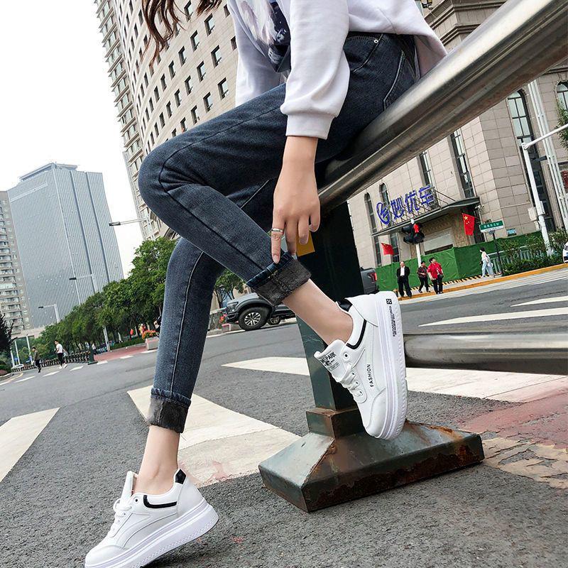 Women's High-Waisted Winter Skinny Jeans with Velvet Lining